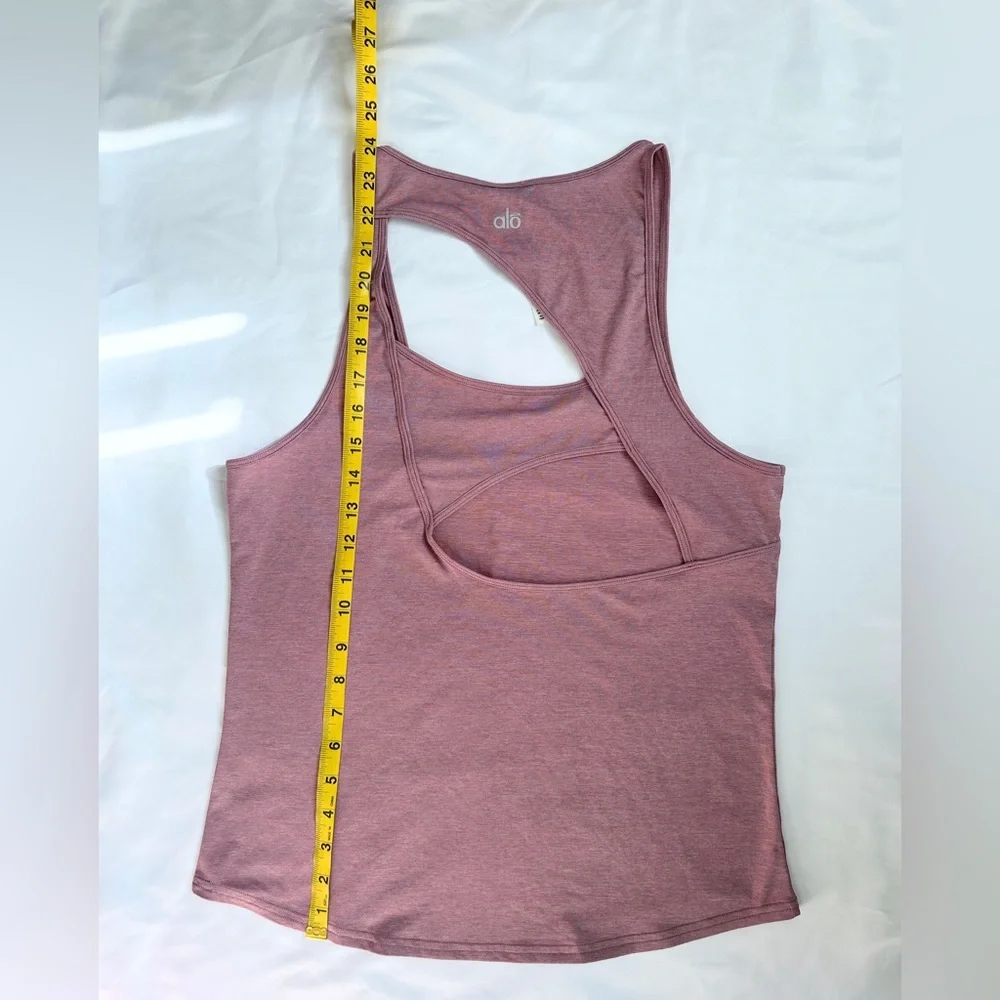 Alo Yoga Dalia Tank - Plum Heather - S - Picture 10 of 11